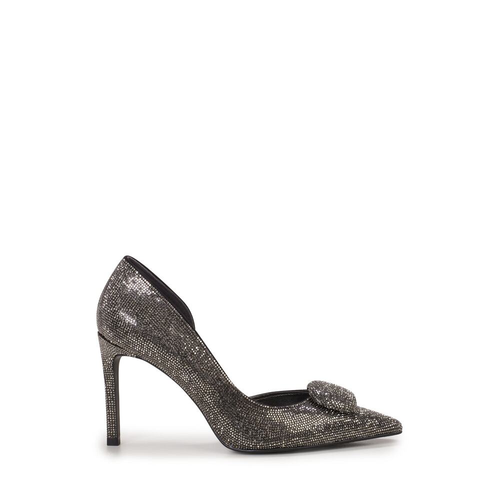 Vince Camuto 'Emelias' Black Glitter Embellished Stiletto Pump Size 9 - NWT